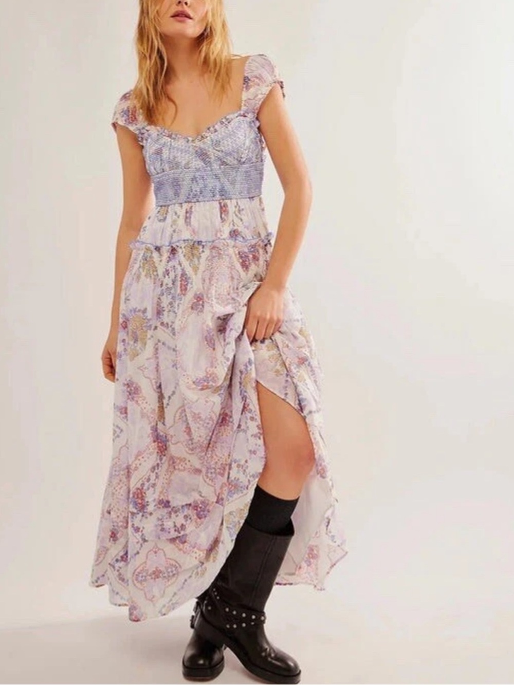 Free People Forever Favorite Smocked Dress Size M